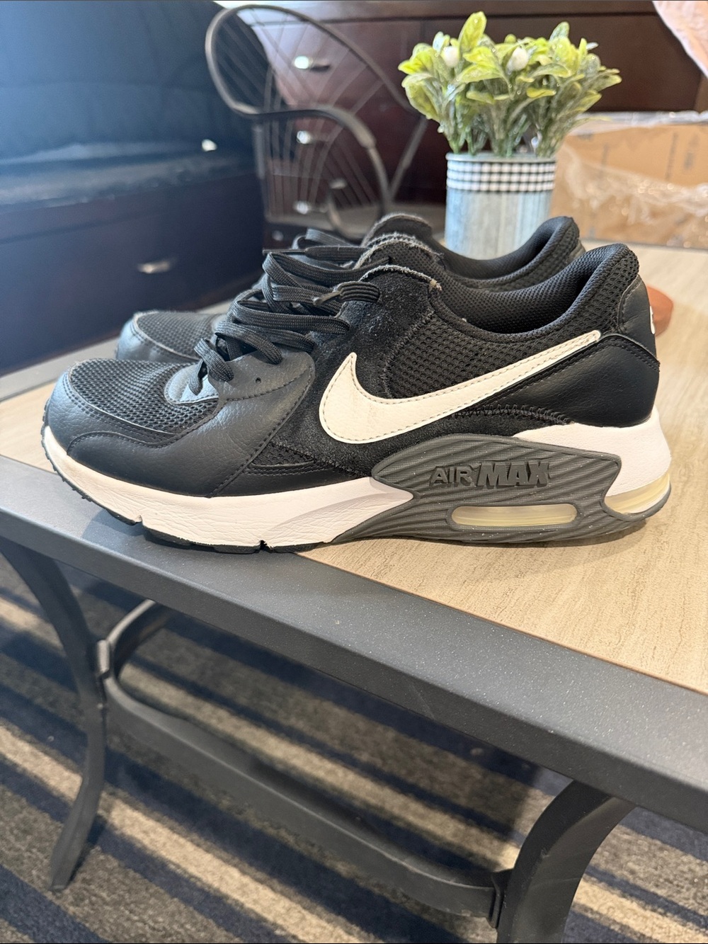 Nike Black and White Air Max Low-Top Sneakers - Picture 3 of 6